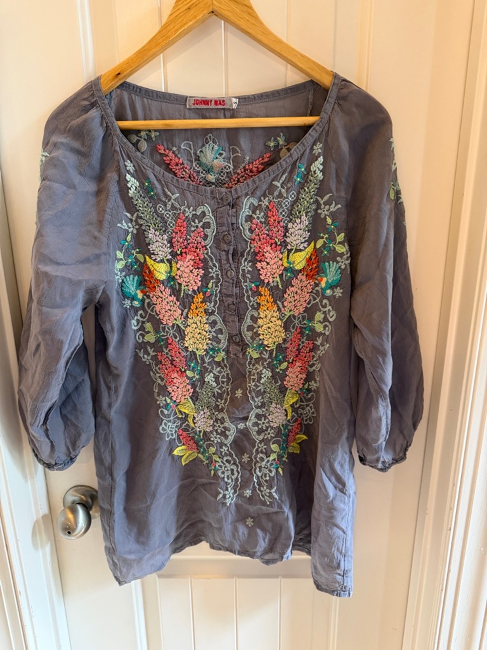 Johnny Was Embroidered tunic top